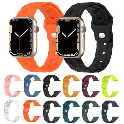 Football Texture Silicone Watch Band For Apple Watch SE 2023 40mm(Orange) - Watch Bands by PMC Jewellery | Online Shopping South Africa | PMC Jewellery