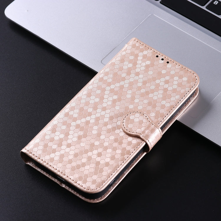 For Google Pixel 9 Pro Honeycomb Dot Texture Leather Phone Case(Gold) - Google Cases by PMC TechLife | Online Shopping South Africa | PMC TechLife | Buy Now Pay Later Mobicred