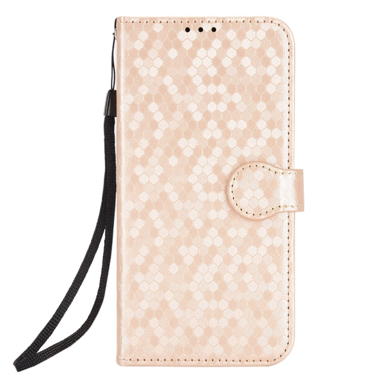 For Xiaomi Poco X6 Pro / Redmi K70E 5G Honeycomb Dot Texture Leather Phone Case(Gold) - K70E Cases by PMC Jewellery | Online Shopping South Africa | PMC Jewellery