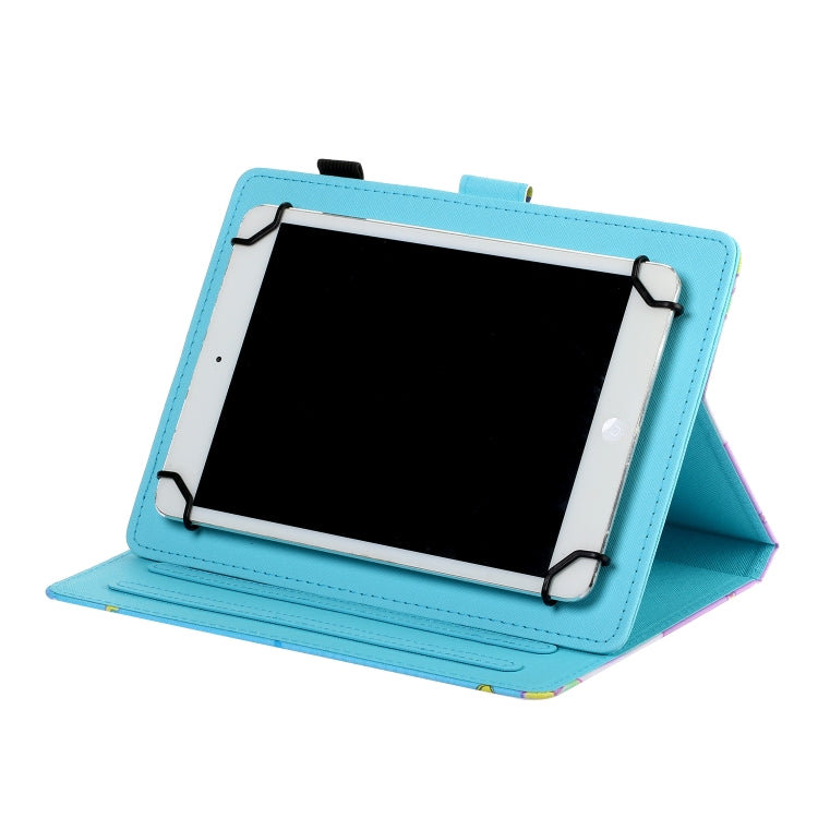 For 10 inch Universal Tablet PC Colored Drawing Pattern Horizontal Flip Leather Case with Holder & Card Slots(Moonlight Cat) - 10 - 11 inch by PMC TechLife | Online Shopping South Africa | PMC TechLife | Buy Now Pay Later Mobicred