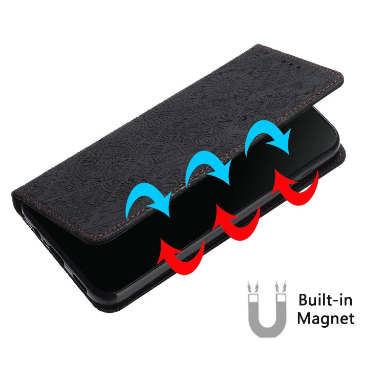 For Xiaomi 12 Lite Ethnic Embossed Adsorption Leather Phone Case(Black) - Xiaomi Cases by PMC TechLife | Online Shopping South Africa | PMC TechLife | Buy Now Pay Later Mobicred
