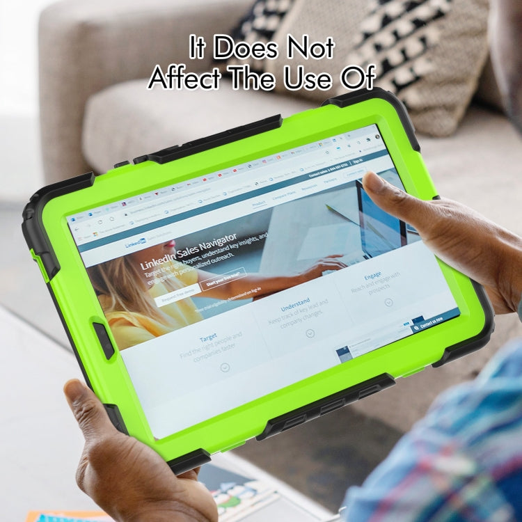 For Lenovo Tab M9 Silicone Hybrid PC Tablet Case with Shoulder Strap(Yellow Green PC) - Lenovo by PMC TechLife | Online Shopping South Africa | PMC TechLife | Buy Now Pay Later Mobicred