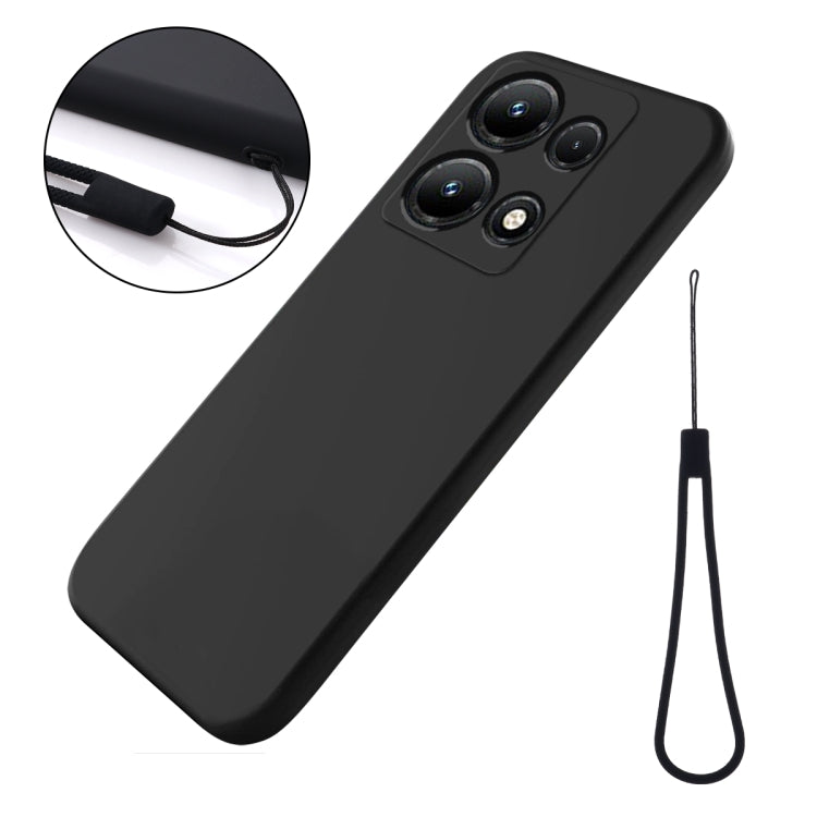 For Infinix Note 30i Pure Color Liquid Silicone Shockproof Phone Case(Black) - Infinix Cases by PMC TechLife | Online Shopping South Africa | PMC TechLife | Buy Now Pay Later Mobicred