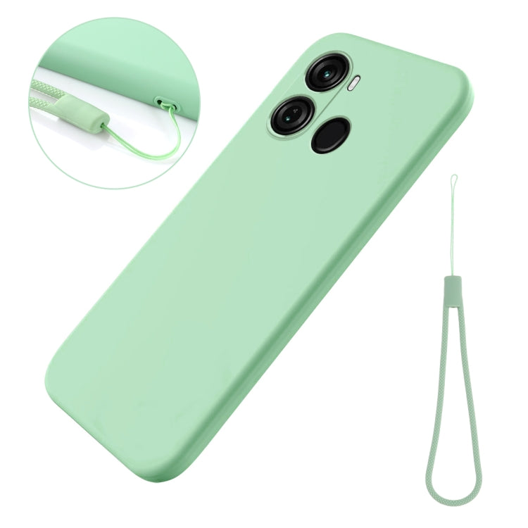 For Itel P40 Pure Color Liquid Silicone Shockproof Phone Case(Green) - More Brand by PMC Jewellery | Online Shopping South Africa | PMC Jewellery