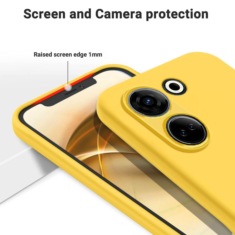 For Tecno Camon 20 Pro 4G Pure Color Liquid Silicone Shockproof Phone Case(Yellow) - Tecno Cases by PMC Jewellery | Online Shopping South Africa | PMC Jewellery | Buy Now Pay Later Mobicred