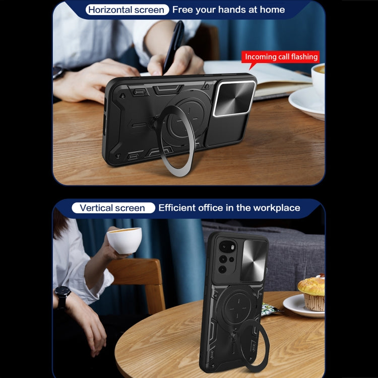 For Motorola Moto G22 / E32 CD Texture Sliding Camshield Magnetic Holder Phone Case(Red) - free shipping - PMC TechLife - Order now!