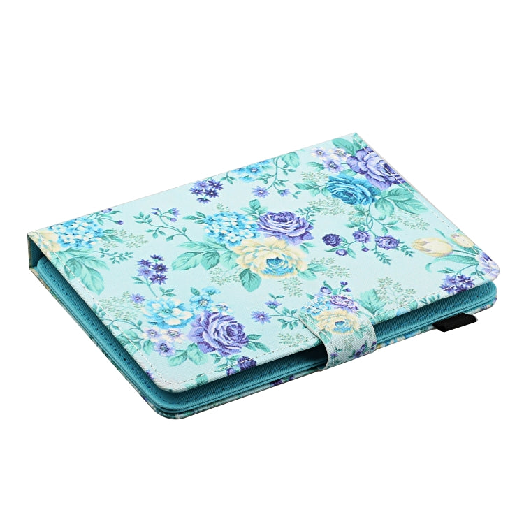 For 10 inch Universal Tablet PC Flower Pattern Horizontal Flip Leather Case with Card Slots & Holder(Purple Flower) - 10 - 11 inch by PMC TechLife | Online Shopping South Africa | PMC TechLife | Buy Now Pay Later Mobicred