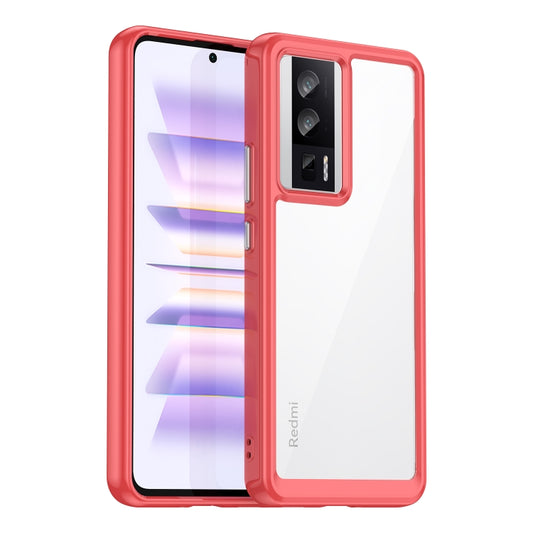 For Xiaomi Poco F5 Pro Colorful Series Acrylic Hybrid TPU Phone Case(Red) - Xiaomi Cases by PMC Jewellery | Online Shopping South Africa | PMC Jewellery | Buy Now Pay Later Mobicred