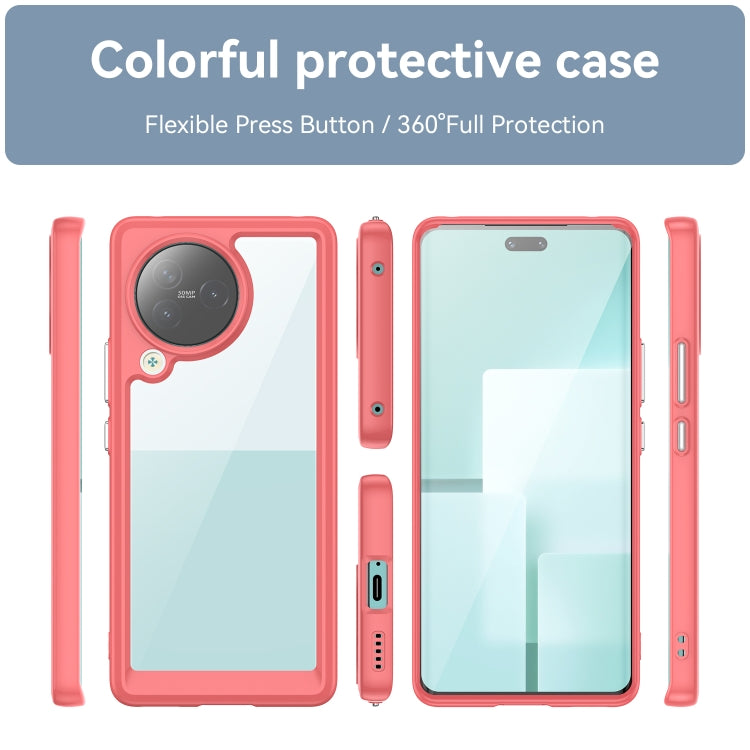 For Xiaomi Civi 3 Colorful Series Acrylic Hybrid TPU Phone Case(Red) - Xiaomi Cases by PMC Jewellery | Online Shopping South Africa | PMC Jewellery | Buy Now Pay Later Mobicred