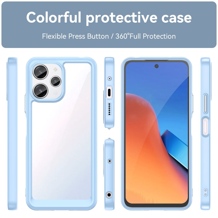 For Xiaomi Redmi 12 5G Colorful Series Acrylic Hybrid TPU Phone Case(Blue) - Xiaomi Cases by PMC Jewellery | Online Shopping South Africa | PMC Jewellery | Buy Now Pay Later Mobicred