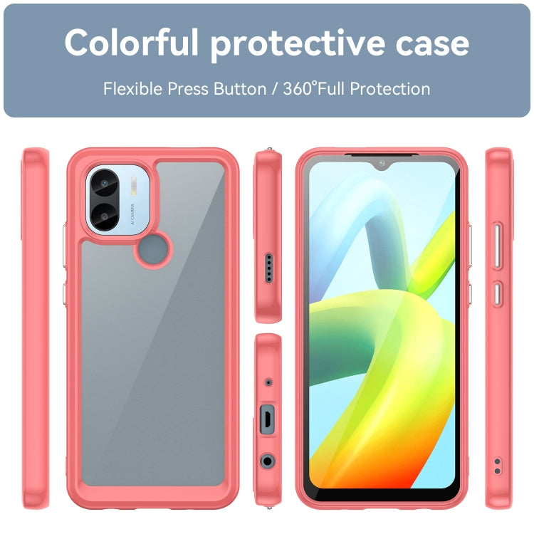 For Xiaomi Poco C51 Colorful Series Acrylic Hybrid TPU Phone Case(Red) - Xiaomi Cases by PMC Jewellery | Online Shopping South Africa | PMC Jewellery | Buy Now Pay Later Mobicred