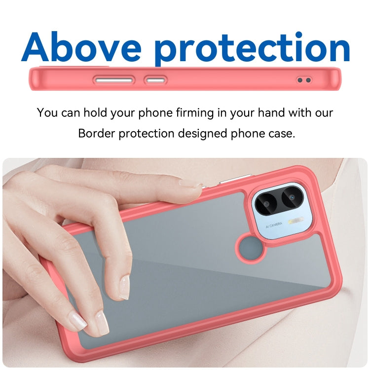 For Xiaomi Poco C51 Colorful Series Acrylic Hybrid TPU Phone Case(Red) - Xiaomi Cases by PMC Jewellery | Online Shopping South Africa | PMC Jewellery | Buy Now Pay Later Mobicred