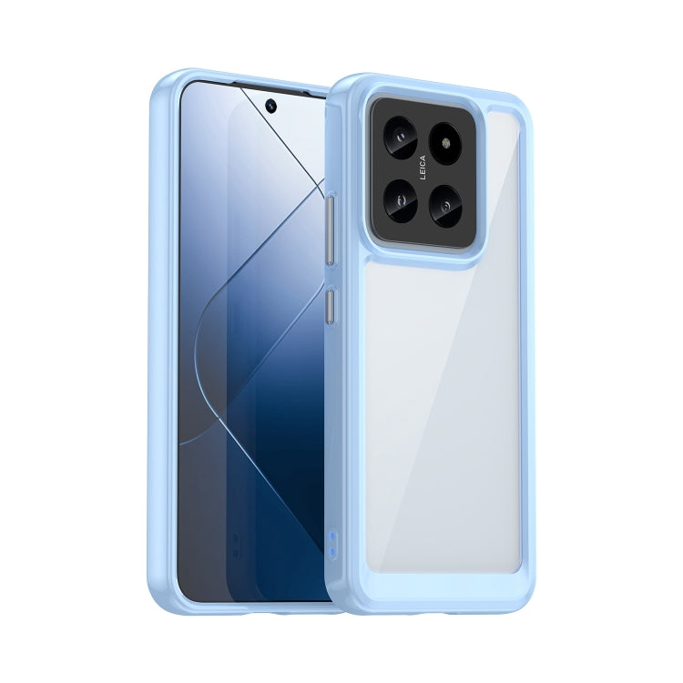 For Xiaomi 14 Colorful Series Acrylic Hybrid TPU Phone Case(Blue) - 14 Cases by PMC Jewellery | Online Shopping South Africa | PMC Jewellery | Buy Now Pay Later Mobicred