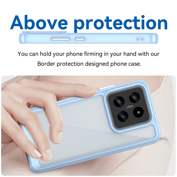 For Xiaomi 14 Pro Colorful Series Acrylic Hybrid TPU Phone Case(Blue) - 14 Pro Cases by PMC Jewellery | Online Shopping South Africa | PMC Jewellery | Buy Now Pay Later Mobicred