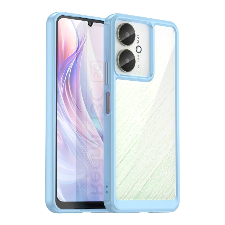 For Xiaomi Poco M6 Colorful Series Acrylic Hybrid TPU Phone Case(Blue) - Xiaomi Cases by PMC Jewellery | Online Shopping South Africa | PMC Jewellery | Buy Now Pay Later Mobicred