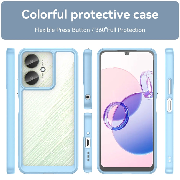 For Xiaomi Poco M6 Colorful Series Acrylic Hybrid TPU Phone Case(Blue) - Xiaomi Cases by PMC Jewellery | Online Shopping South Africa | PMC Jewellery | Buy Now Pay Later Mobicred