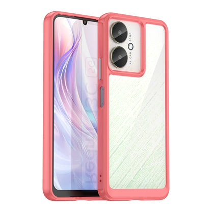 For Xiaomi Poco M6 Colorful Series Acrylic Hybrid TPU Phone Case(Red) - Xiaomi Cases by PMC Jewellery | Online Shopping South Africa | PMC Jewellery | Buy Now Pay Later Mobicred