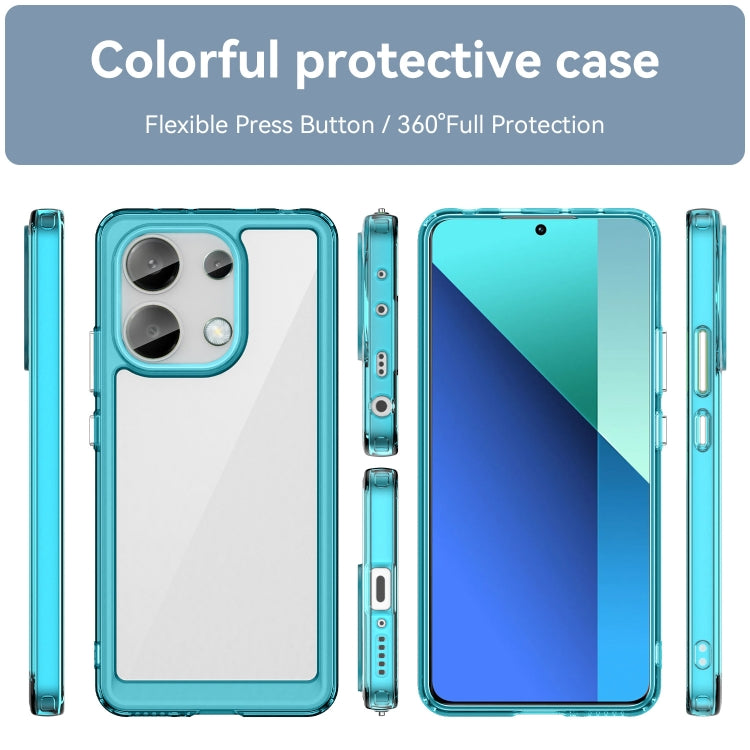 For Xiaomi Redmi Note 13 4G Global Colorful Series Acrylic Hybrid TPU Phone Case(Transparent Blue) - Note 13 Cases by PMC Jewellery | Online Shopping South Africa | PMC Jewellery | Buy Now Pay Later Mobicred