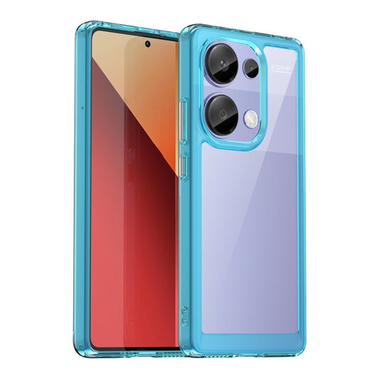 For Redmi Note 13 Pro 4G Global Colorful Series Acrylic Hybrid TPU Phone Case(Transparent Blue) - Note 13 Pro Cases by PMC Jewellery | Online Shopping South Africa | PMC Jewellery | Buy Now Pay Later Mobicred