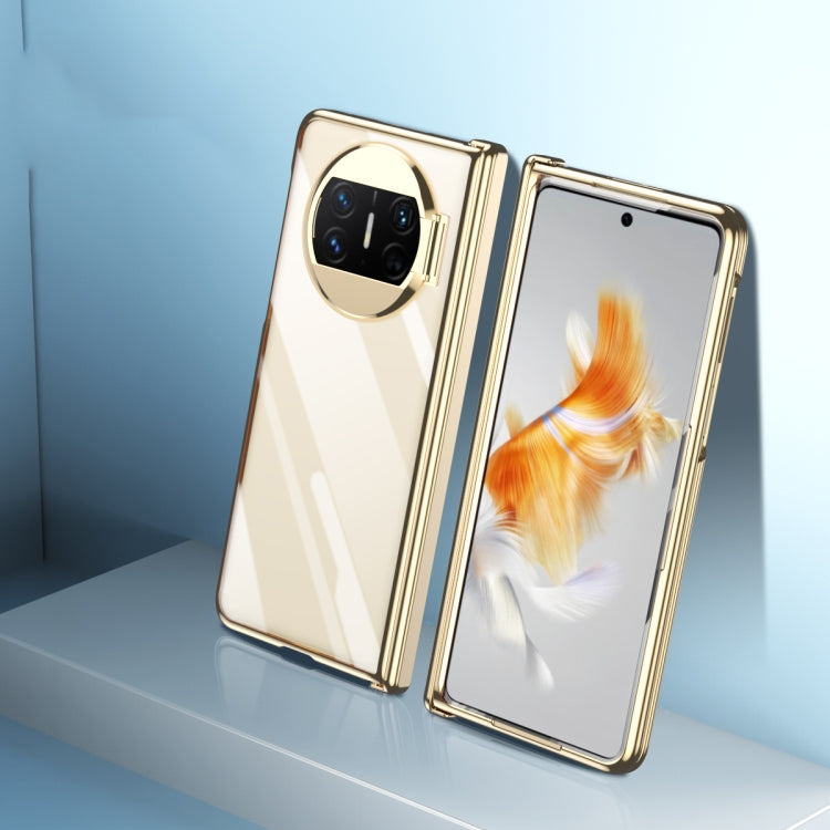 For Huawei Mate X3 Electroplating PC Folding Phone Case with Hinge(Gold) - Huawei Cases by PMC TechLife | Online Shopping South Africa | PMC TechLife | Buy Now Pay Later Mobicred