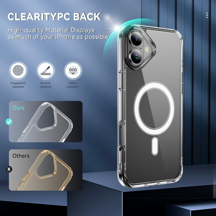 For iPhone 16 MagSafe Clear Acrylic PC +TPU Phone Case(Transparent) - iPhone 16 Cases by PMC TechLife | Online Shopping South Africa | PMC TechLife | Buy Now Pay Later Mobicred