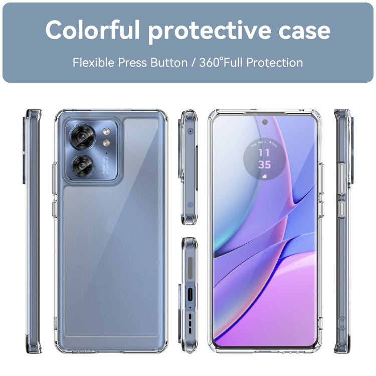 For Motorola Edge 2023 Global Colorful Series Acrylic Hybrid TPU Phone Case(Transparent) - Motorola Cases by PMC TechLife | Online Shopping South Africa | PMC TechLife | Buy Now Pay Later Mobicred