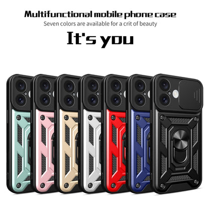 For iPhone 16 Sliding Camera Cover Design TPU+PC Phone Case(Green) - iPhone 16 Cases by PMC Jewellery | Online Shopping South Africa | PMC Jewellery | Buy Now Pay Later Mobicred