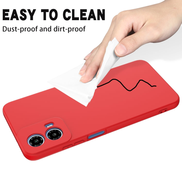 For Motorola Moto G34 Pure Color Liquid Silicone Shockproof Phone Case(Red) - Motorola Cases by PMC TechLife | Online Shopping South Africa | PMC TechLife | Buy Now Pay Later Mobicred