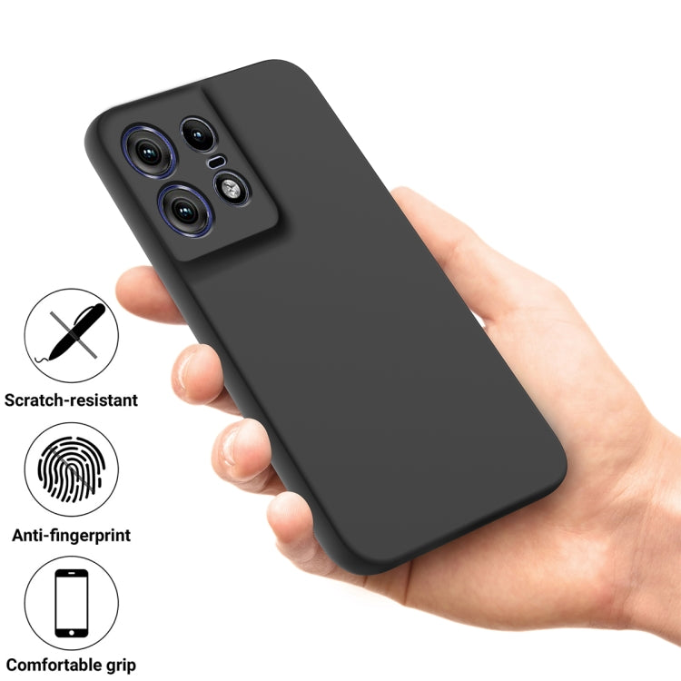 For Motorola Edge 50 Pro Solid Color Liquid Silicone Dropproof Full Coverage Phone Case(Black) - free shipping - PMC TechLife - Order now!