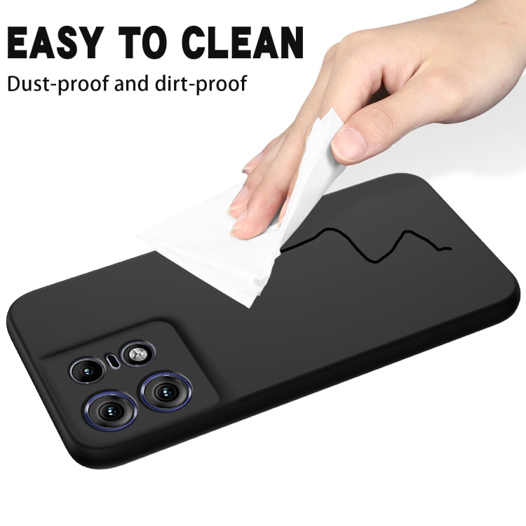 For Motorola Edge 50 Pro Solid Color Liquid Silicone Dropproof Full Coverage Phone Case(Black) - free shipping - PMC TechLife - Order now!