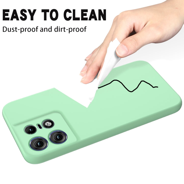 For Motorola Edge 50 Pro Pure Color Liquid Silicone Shockproof Phone Case(Green) - Motorola Cases by PMC TechLife | Online Shopping South Africa | PMC TechLife | Buy Now Pay Later Mobicred