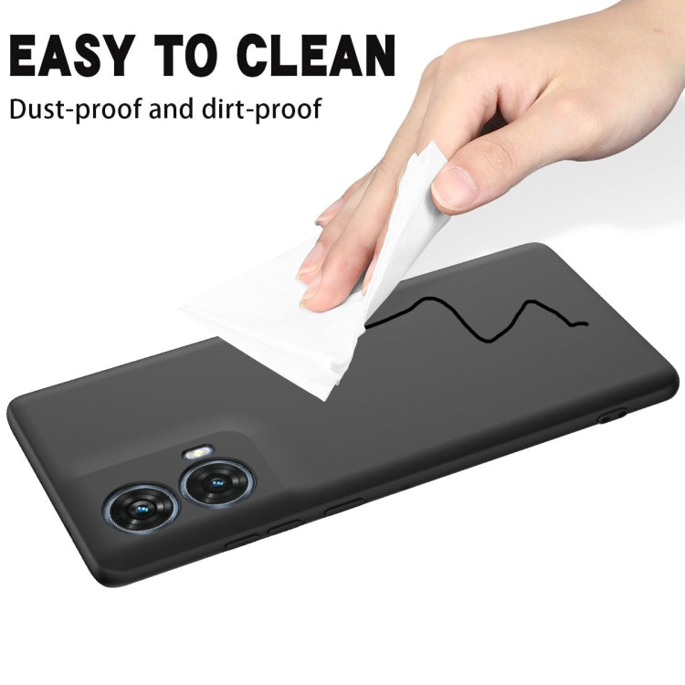 For Motorola Moto G85 Solid Color Liquid Silicone Dropproof Full Coverage Phone Case(Black) - free shipping - PMC TechLife - Order now!