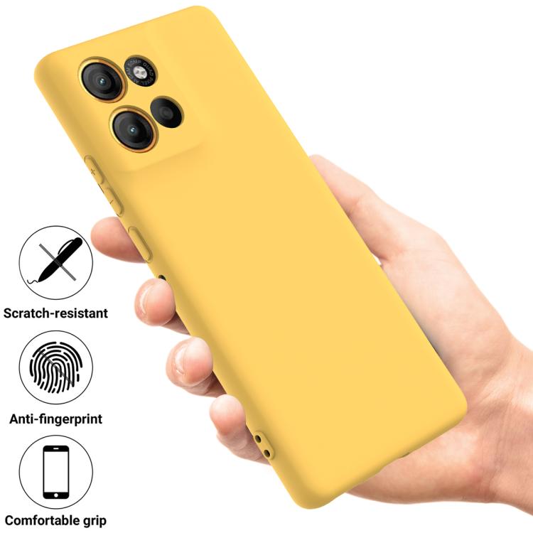 For Motorola Moto G15 Power Solid Color Liquid Silicone Dropproof Full Coverage Phone Case(Yellow) - free shipping - PMC TechLife - Order now!