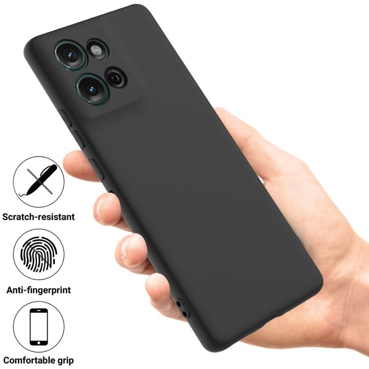 For Motorola Moto G 2025 Solid Color Liquid Silicone Dropproof Full Coverage Phone Case(Black) - free shipping - PMC TechLife - Order now!