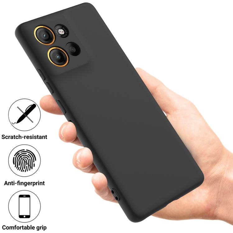 For Motorola Moto G86 5G Solid Color Liquid Silicone Dropproof Full Coverage Phone Case(Black) - free shipping - PMC TechLife - Order now!