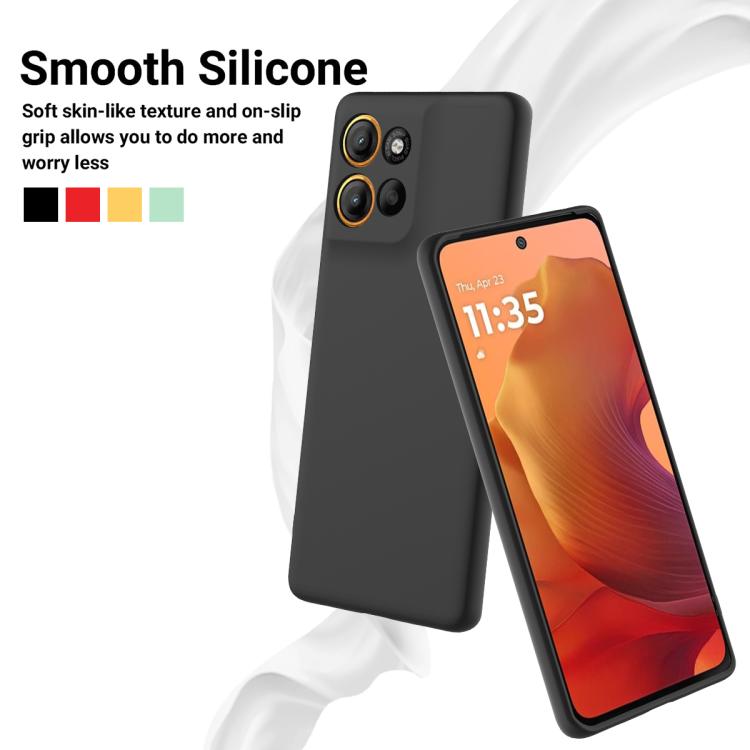 For Motorola Moto G86 5G Solid Color Liquid Silicone Dropproof Full Coverage Phone Case(Black) - free shipping - PMC TechLife - Order now!