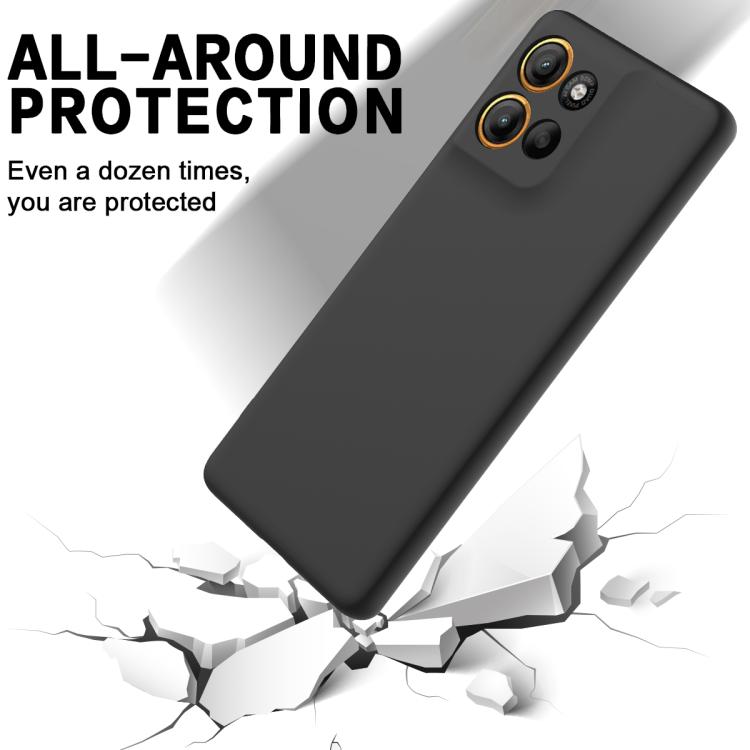 For Motorola Moto G86 5G Solid Color Liquid Silicone Dropproof Full Coverage Phone Case(Black) - free shipping - PMC TechLife - Order now!