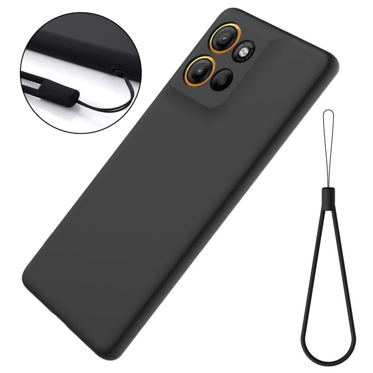 For Motorola Moto G86 5G Solid Color Liquid Silicone Dropproof Full Coverage Phone Case(Black) - free shipping - PMC TechLife - Order now!