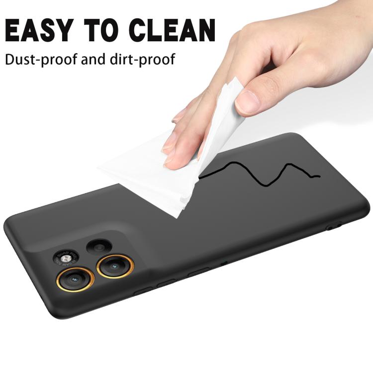 For Motorola Moto G86 5G Solid Color Liquid Silicone Dropproof Full Coverage Phone Case(Black) - free shipping - PMC TechLife - Order now!