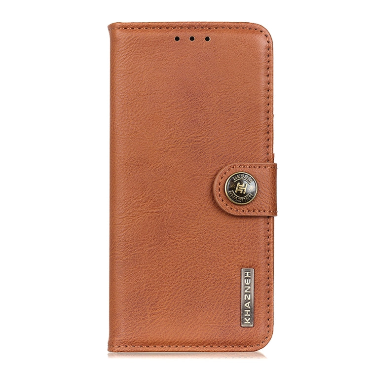 For Xiaomi Redmi Note 13 4G KHAZNEH Cowhide Texture Flip Leather Phone Case(Brown) - Note 13 Cases by PMC TechLife | Online Shopping South Africa | PMC TechLife | Buy Now Pay Later Mobicred