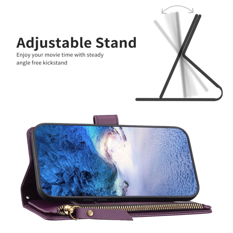 For Google Pixel 8 9 Card Slots Zipper Wallet Leather Flip Phone Case(Dark Purple) - Google Cases by PMC TechLife | Online Shopping South Africa | PMC TechLife | Buy Now Pay Later Mobicred