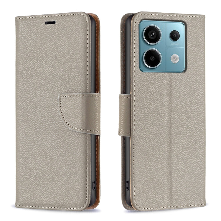 For Xiaomi Redmi Note 13 Pro 4G Global Litchi Texture Pure Color Leather Phone Case(Grey) - Note 13 Pro Cases by PMC TechLife | Online Shopping South Africa | PMC TechLife | Buy Now Pay Later Mobicred