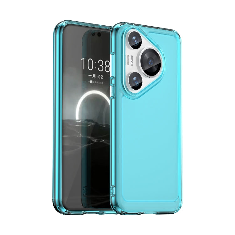 For Huawei Pura 70 Pro+ Candy Series TPU Phone Case(Transparent Blue) - Huawei Cases by PMC Jewellery | Online Shopping South Africa | PMC Jewellery | Buy Now Pay Later Mobicred