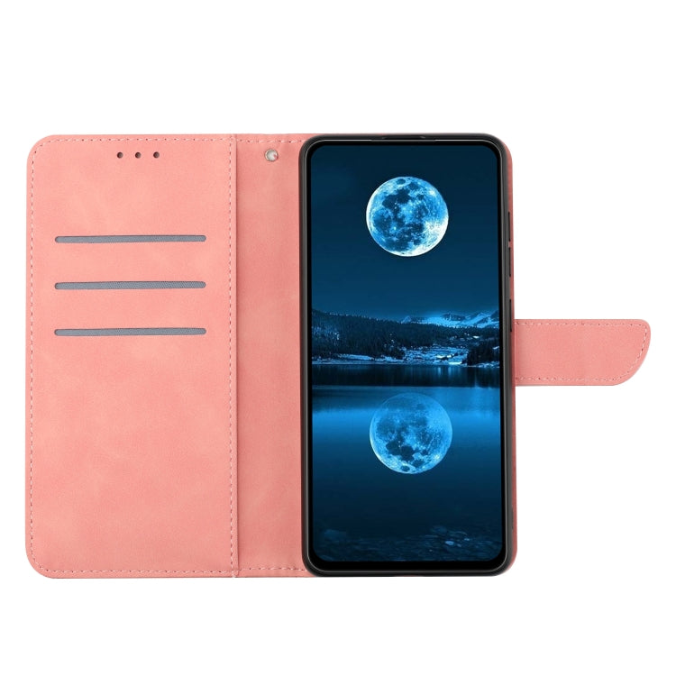For iPhone 16 Stitching Embossed Leather Phone Case(Pink) - iPhone 16 Cases by PMC TechLife | Online Shopping South Africa | PMC TechLife | Buy Now Pay Later Mobicred
