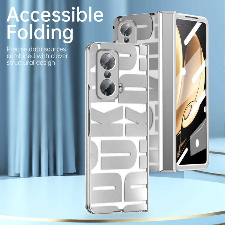 For Honor Magic V Integrated Electroplating Folding Phone Case with Hinge(Green) - Honor Cases by PMC TechLife | Online Shopping South Africa | PMC TechLife | Buy Now Pay Later Mobicred