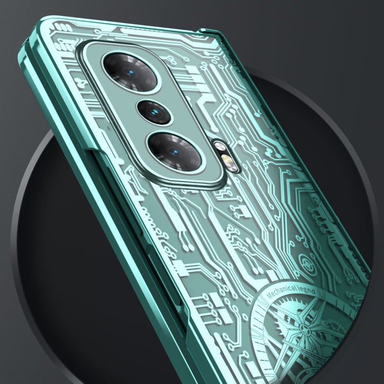 For Honor Magic V Mechanical Legend Integrated Electroplating All-inclusive Phone Case(Black) - Honor Cases by PMC TechLife | Online Shopping South Africa | PMC TechLife | Buy Now Pay Later Mobicred