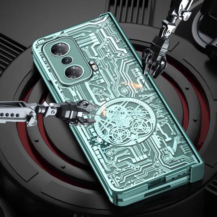 For Honor Magic V Mechanical Legend Integrated Electroplating All-inclusive Phone Case(Black) - Honor Cases by PMC TechLife | Online Shopping South Africa | PMC TechLife | Buy Now Pay Later Mobicred