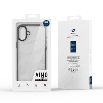 For iPhone 16 DUX DUCIS Aimo Series  Frosted Feel Phone Case(Black) - iPhone 16 Cases by DUX DUCIS | Online Shopping South Africa | PMC Jewellery | Buy Now Pay Later Mobicred