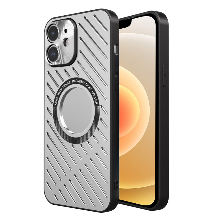 For iPhone 12 R-JUST RJ57 CD Pattern MagSafe Cooling Phone Case(Silver) - iPhone 12 / 12 Pro Cases by R-JUST | Online Shopping South Africa | PMC TechLife