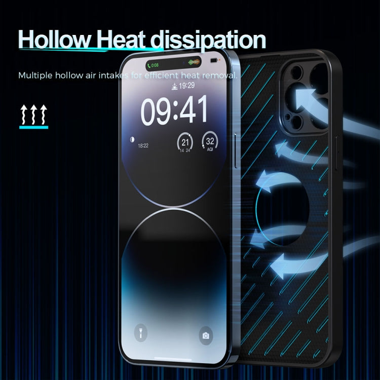 For iPhone 14 Plus R-JUST RJ57 CD Pattern MagSafe Cooling Phone Case(Blue) - iPhone 14 Plus Cases by R-JUST | Online Shopping South Africa | PMC TechLife